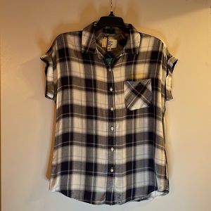 NWT! Cosmic Blue Love lightweight, button down. XS